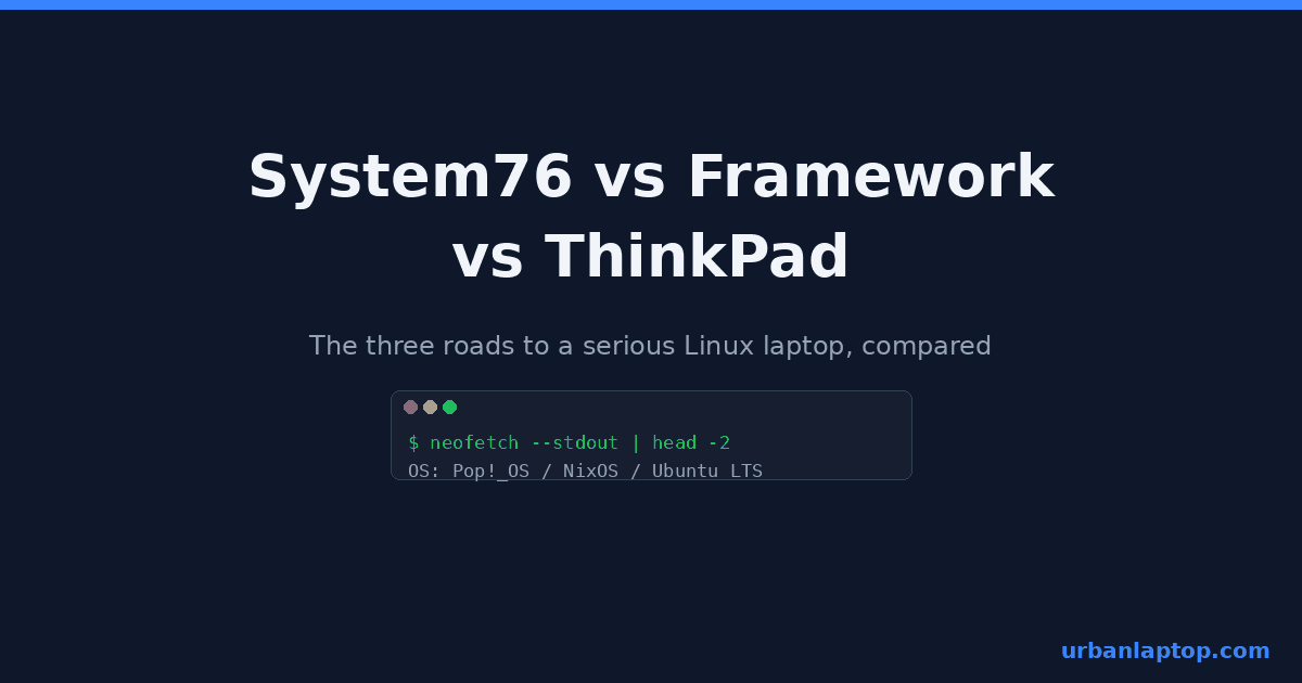 Framework Laptop vs System76 vs ThinkPad comparison